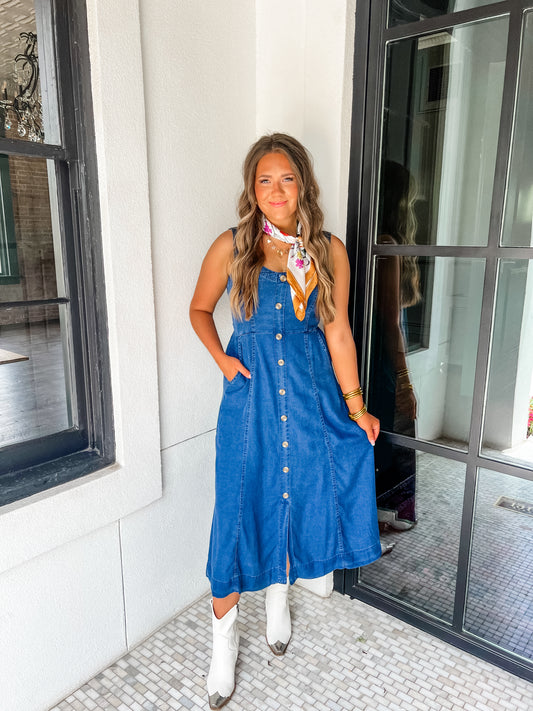 Denim Escape Midi Dress