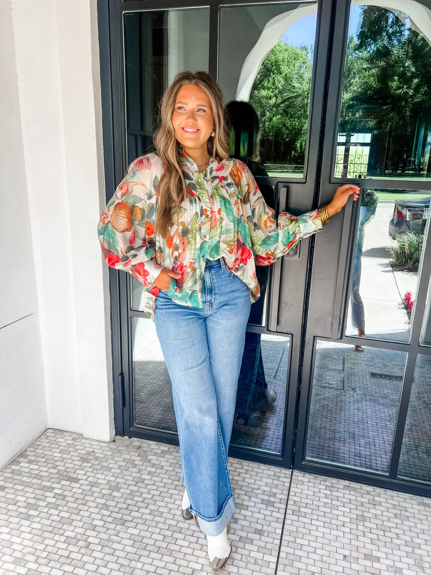 Whispering Blooms Top