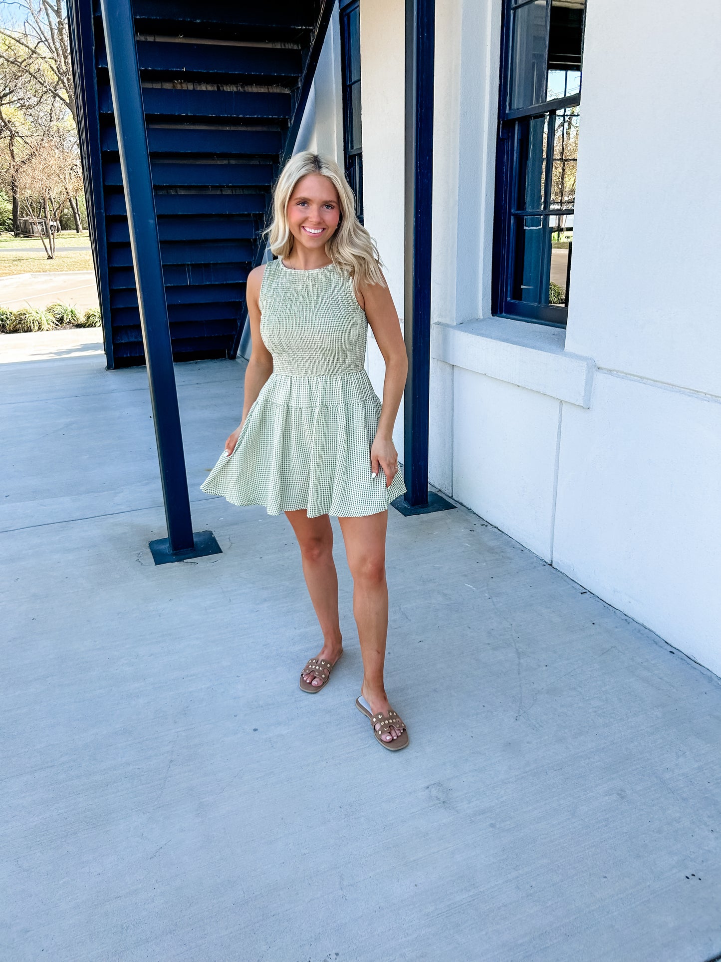 Lush Gingham Mini Dress
