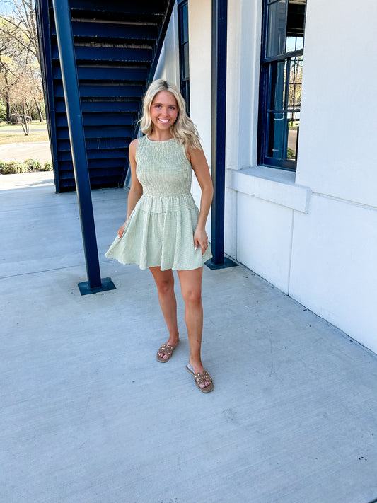 Lush Gingham Mini Dress