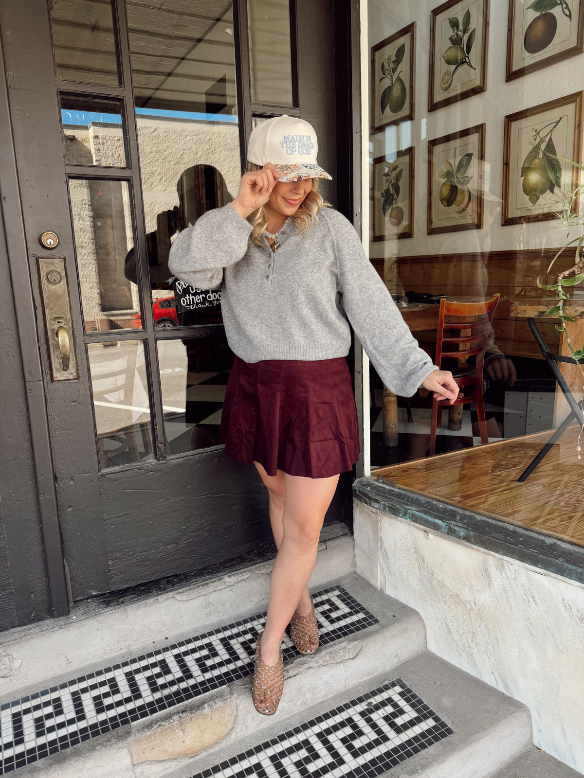 Z Supply Westmont Henley Sweater Grey