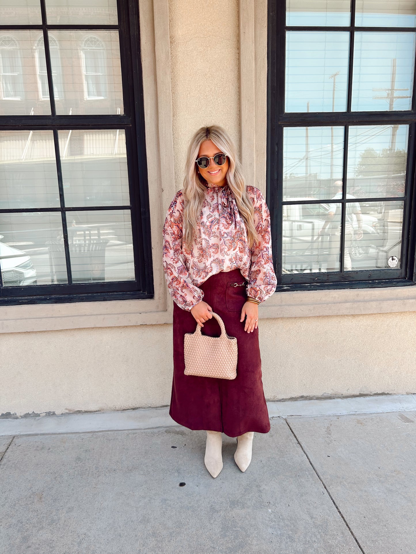 Merlot Velvet Skirt