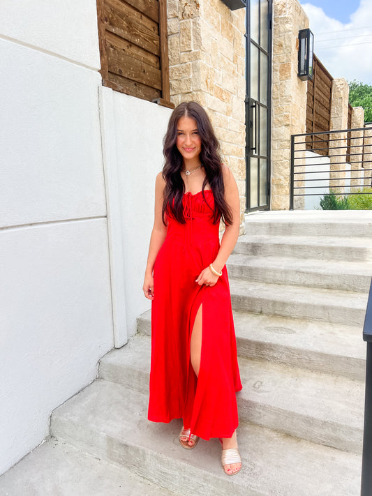 Red Rouge Midi Dress