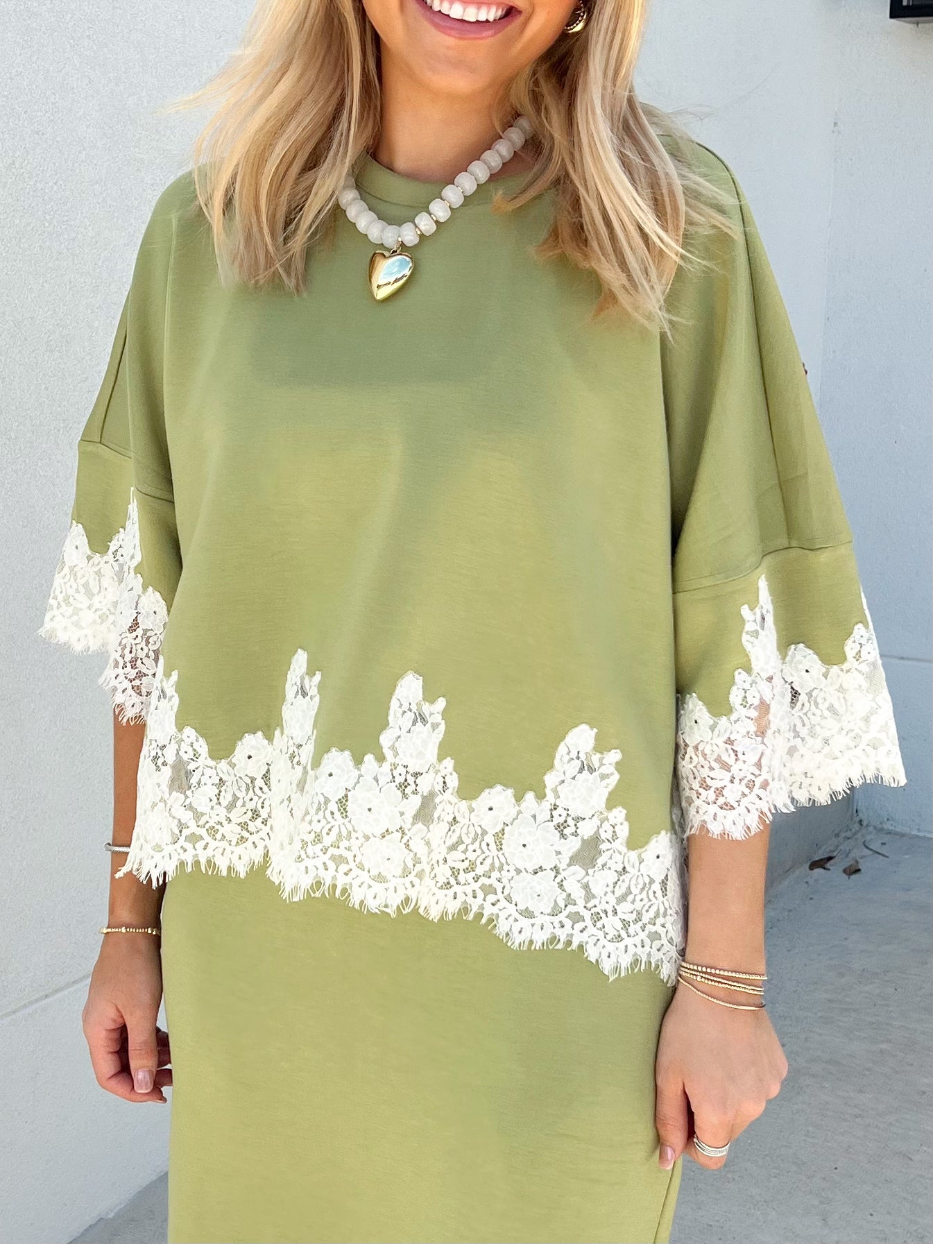 Matcha Lace Top