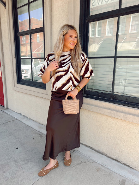 Zebra Swirl Sweater