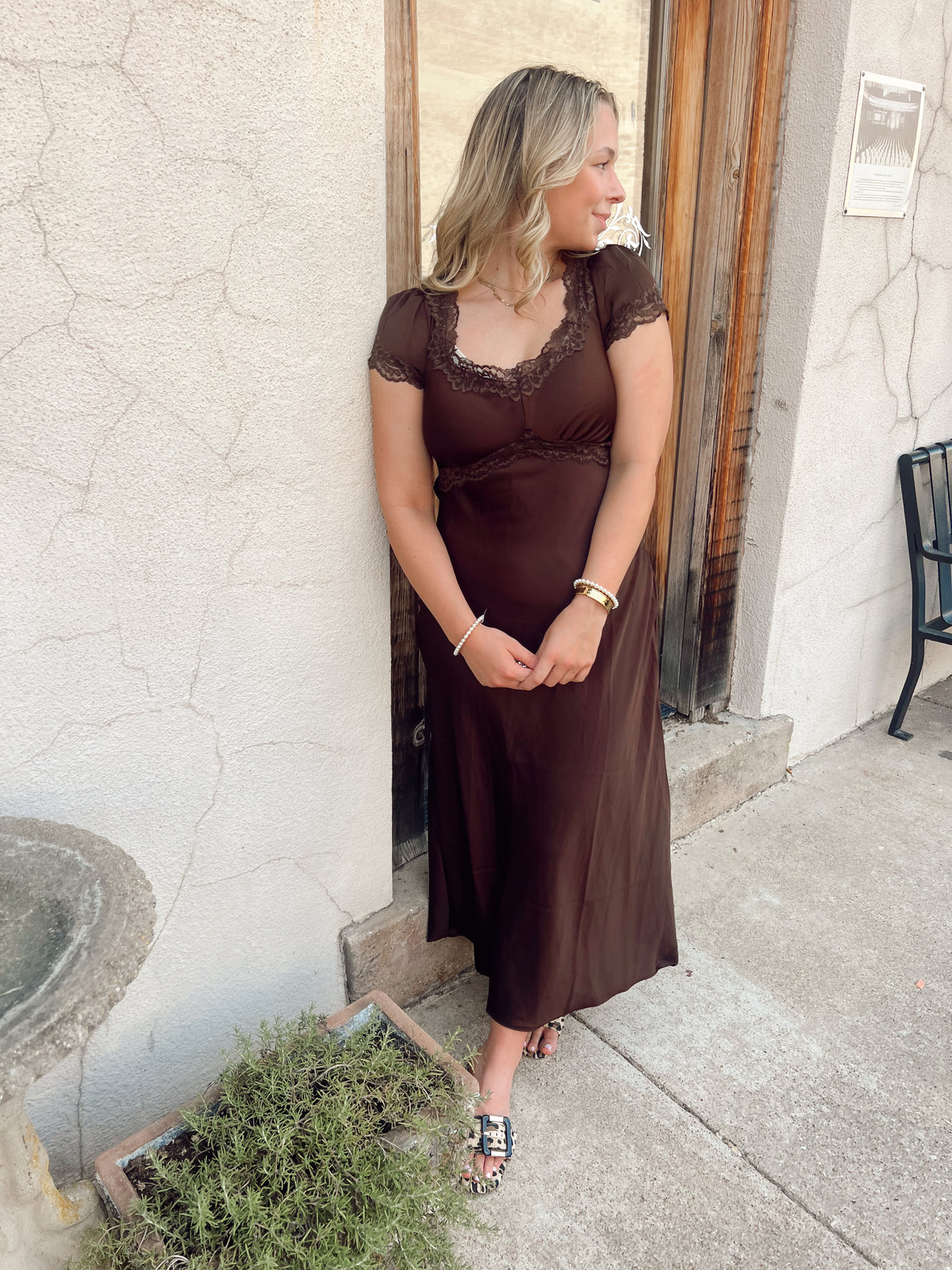 Everly Satin Midi Dress