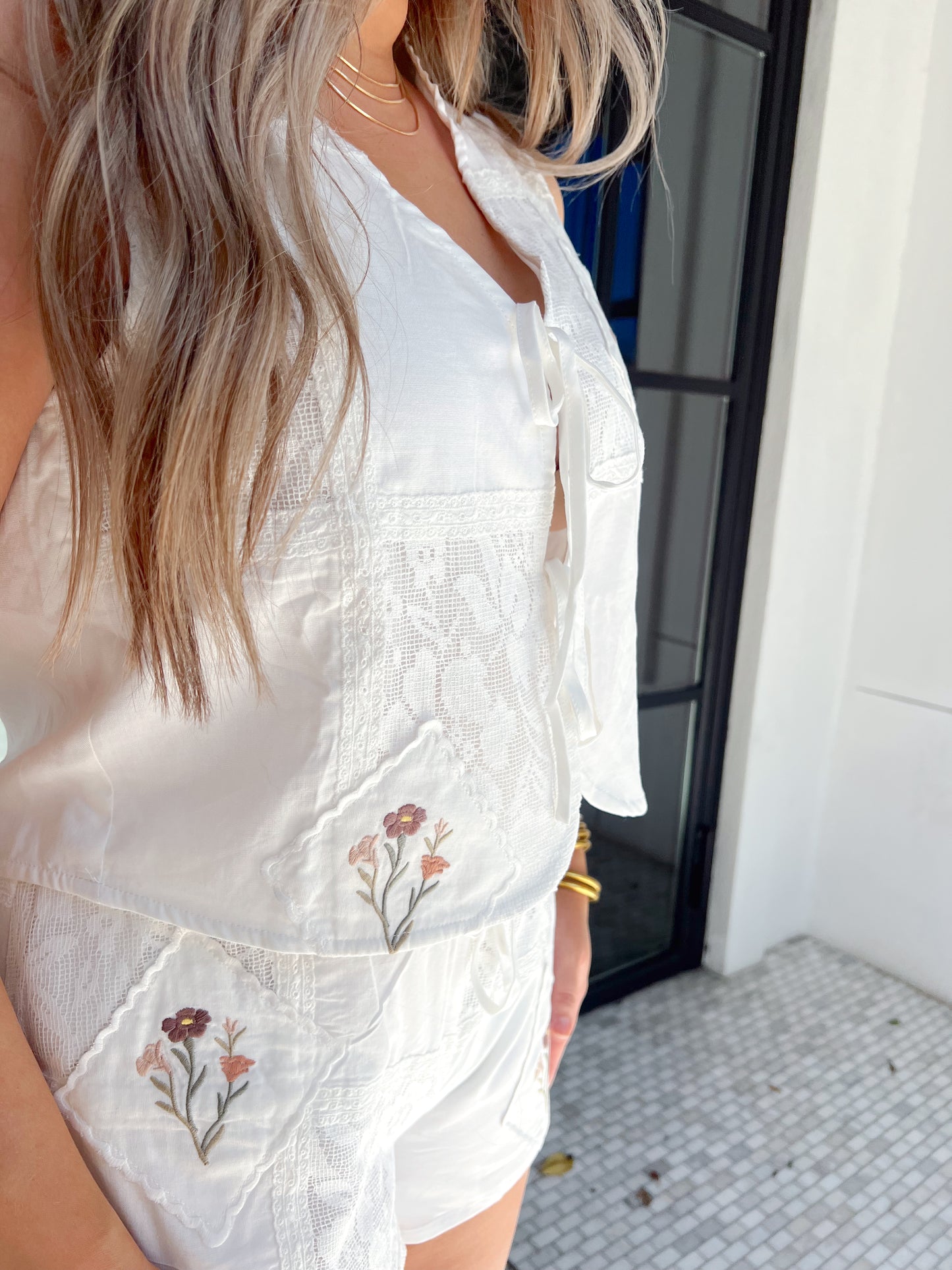 Patchwork Lace Vest