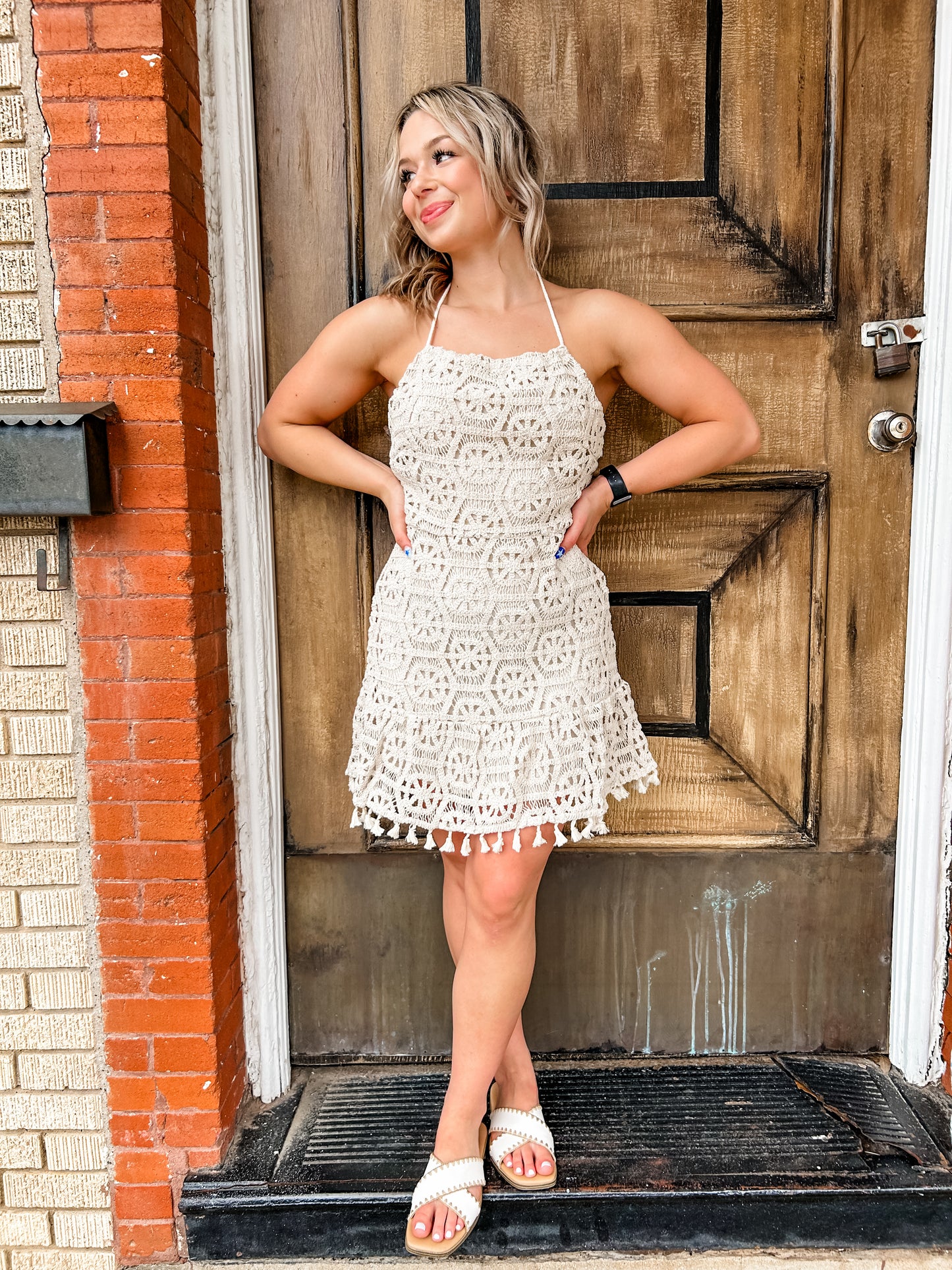 Stroll In The Sand Crochet Dress