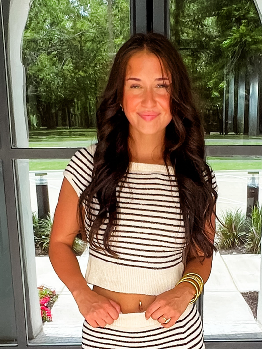 Summer Stripe Sweater Top