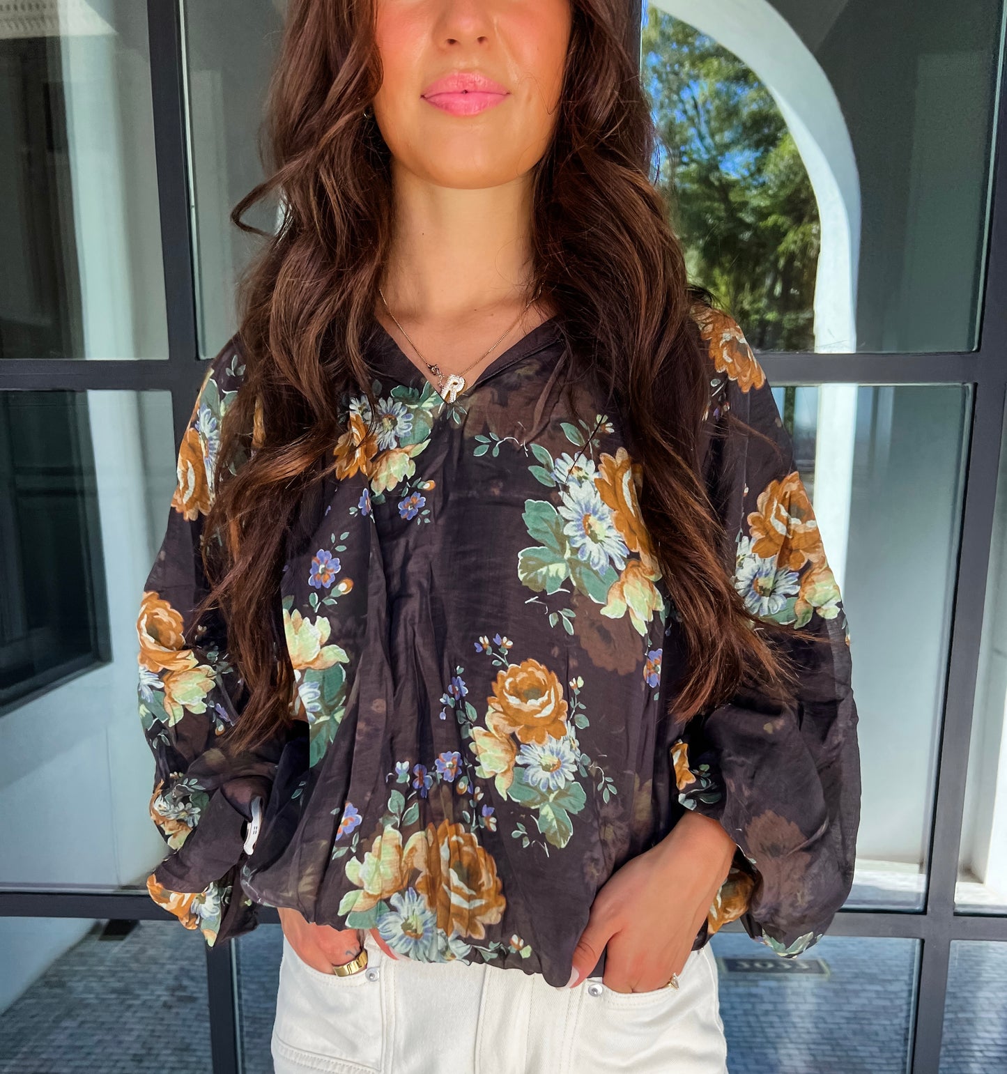 Sweet Floral Bubble Top