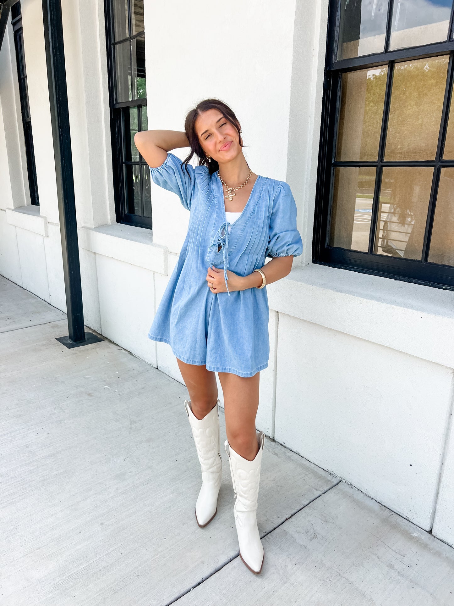 Dream Outloud Denim Romper