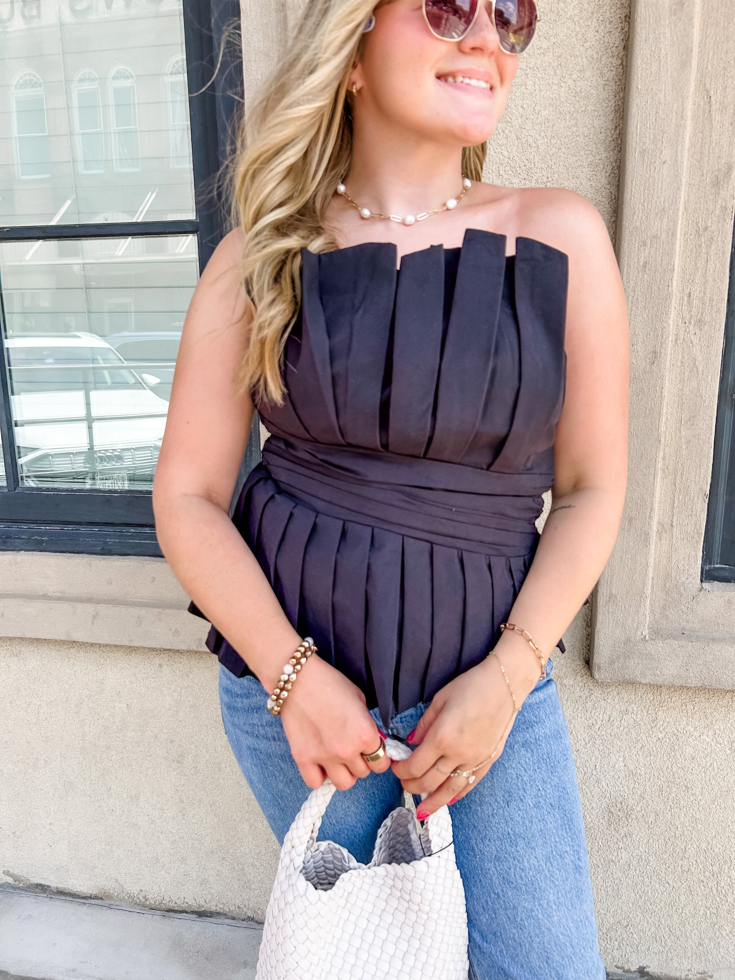 After Dark Pleat Top