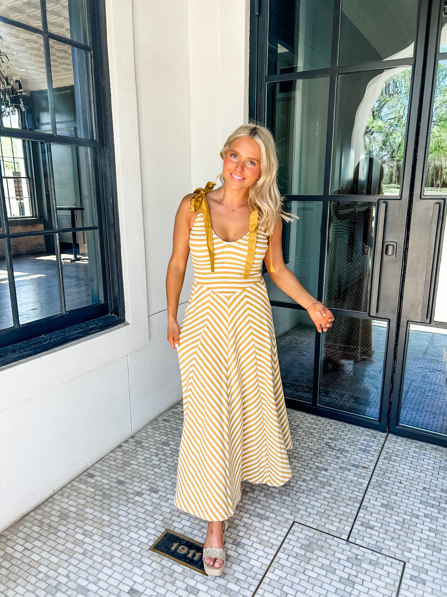 Sunset Stripe Maxi Dress