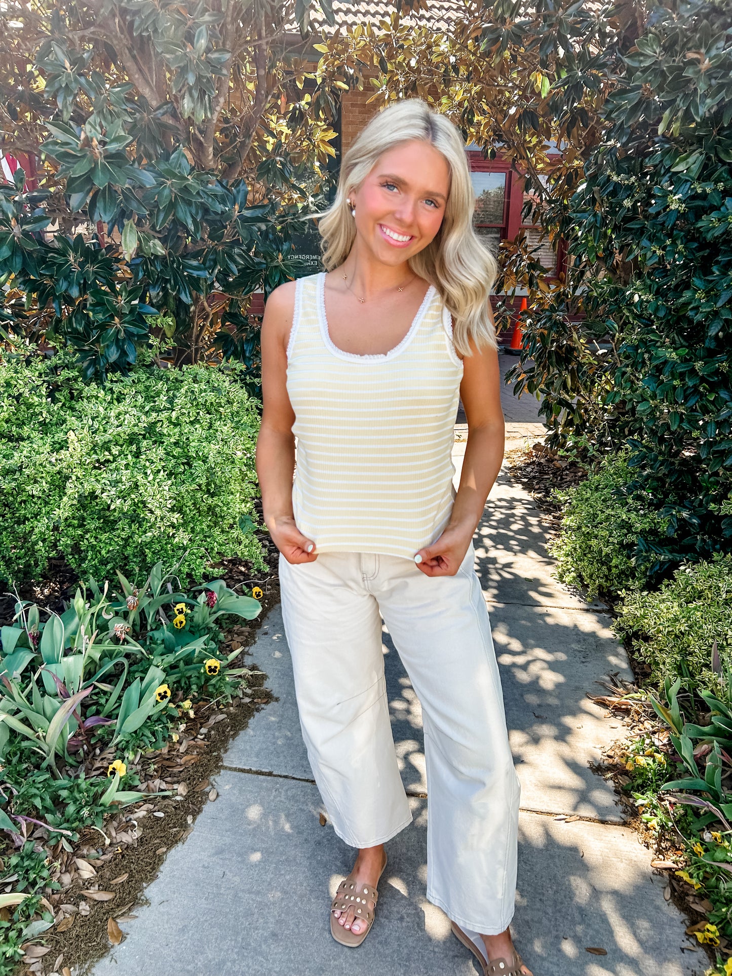 Dejavu Butter Stripe Tank