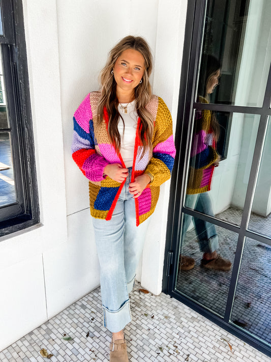 Electric Feels Handknit Cardi