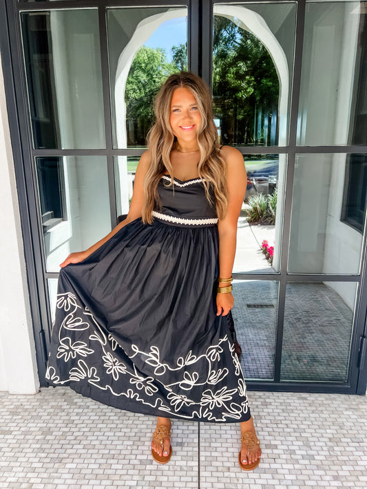 Skyline Floral Embossed Dress