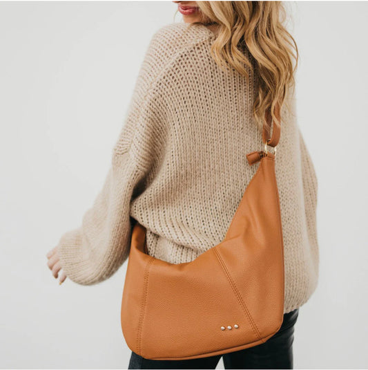 Hattie Shoulder Hobo Bag Brown