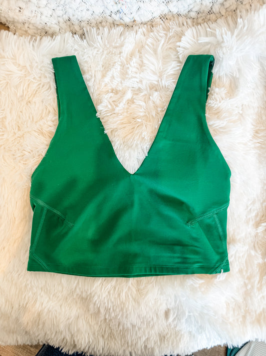 Free People Never Better Crop Heritage Green