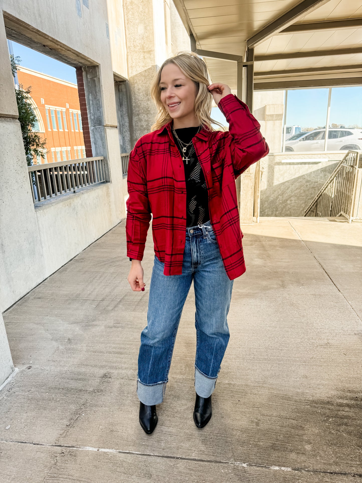 River Plaid Button Up