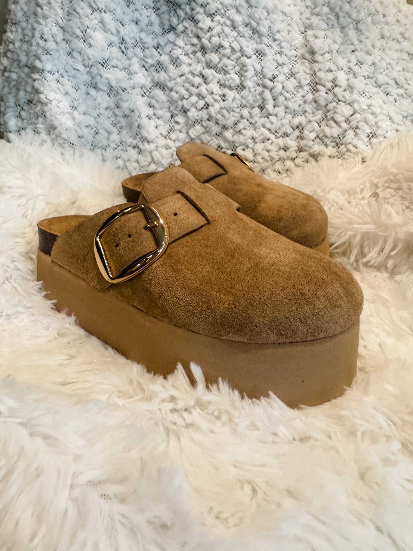 Jasmine Taupe Platform Clog