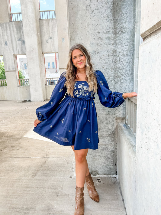 Lovely In Navy Dress