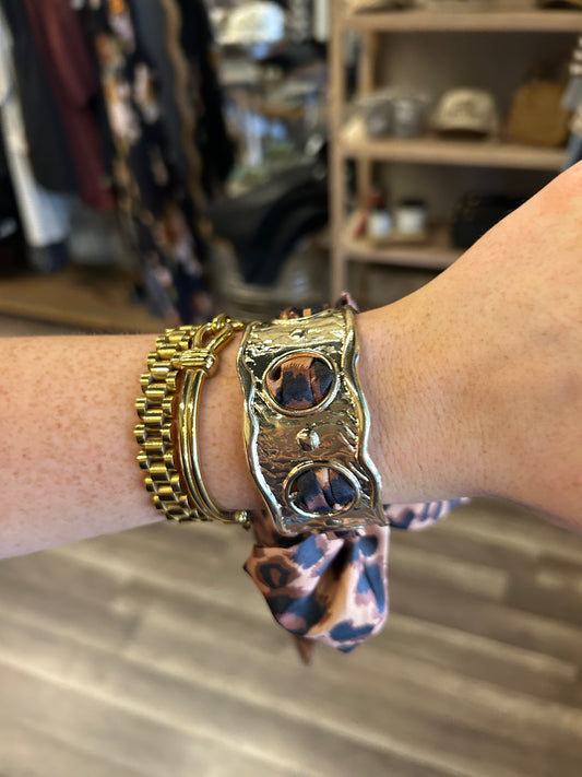 Leopard Scarf Cuff Bracelet