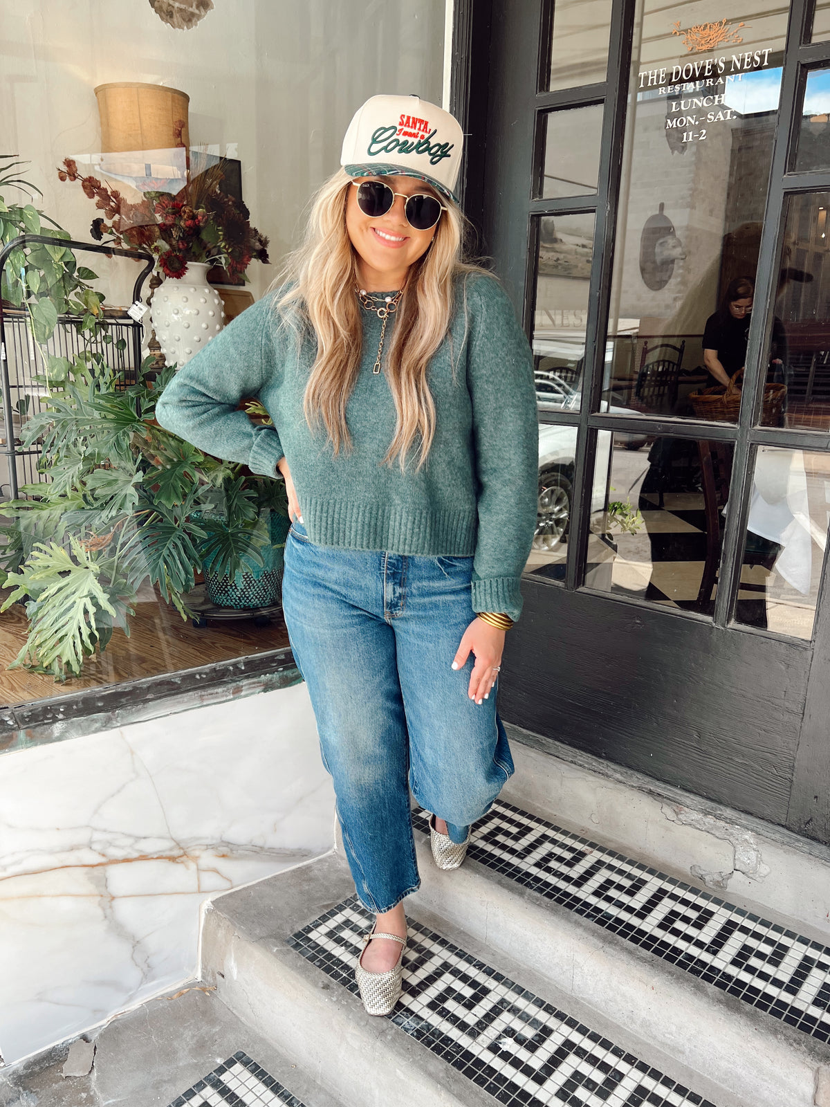 ZSUPPLY Varisty Stand In Sweater emerald