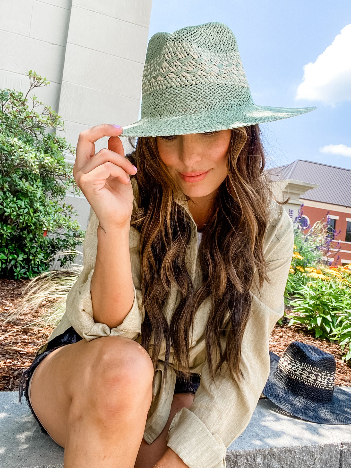 Green Straw Hat