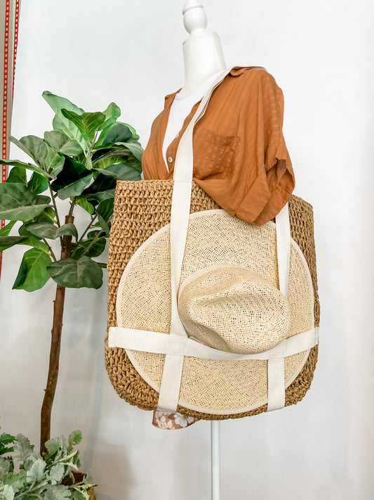 Rattan Hat Beach Bag