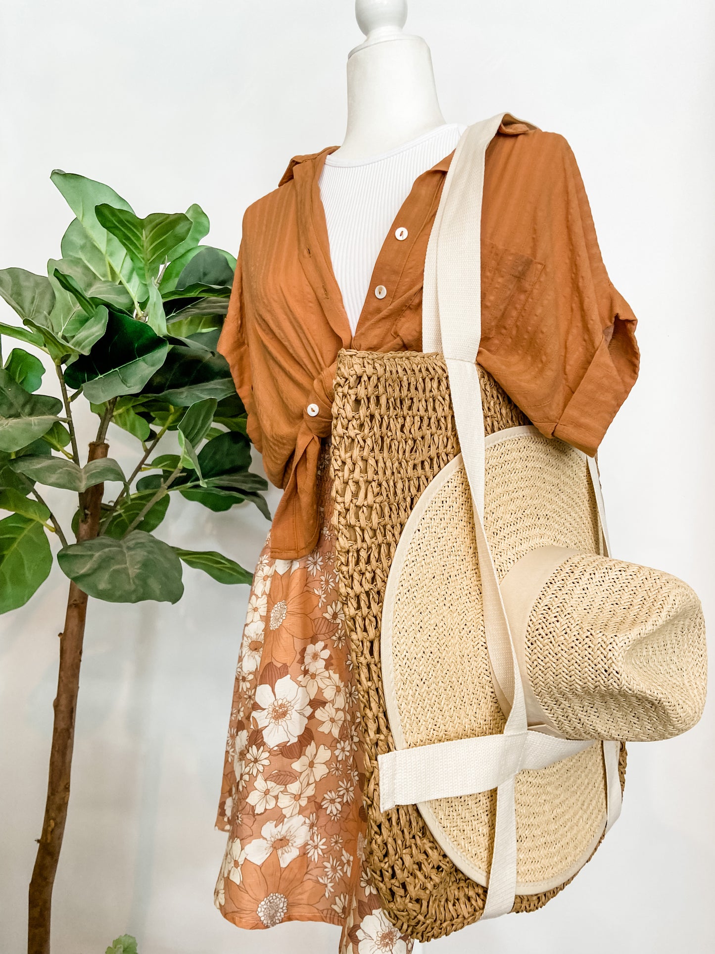 Rattan Hat Beach Bag