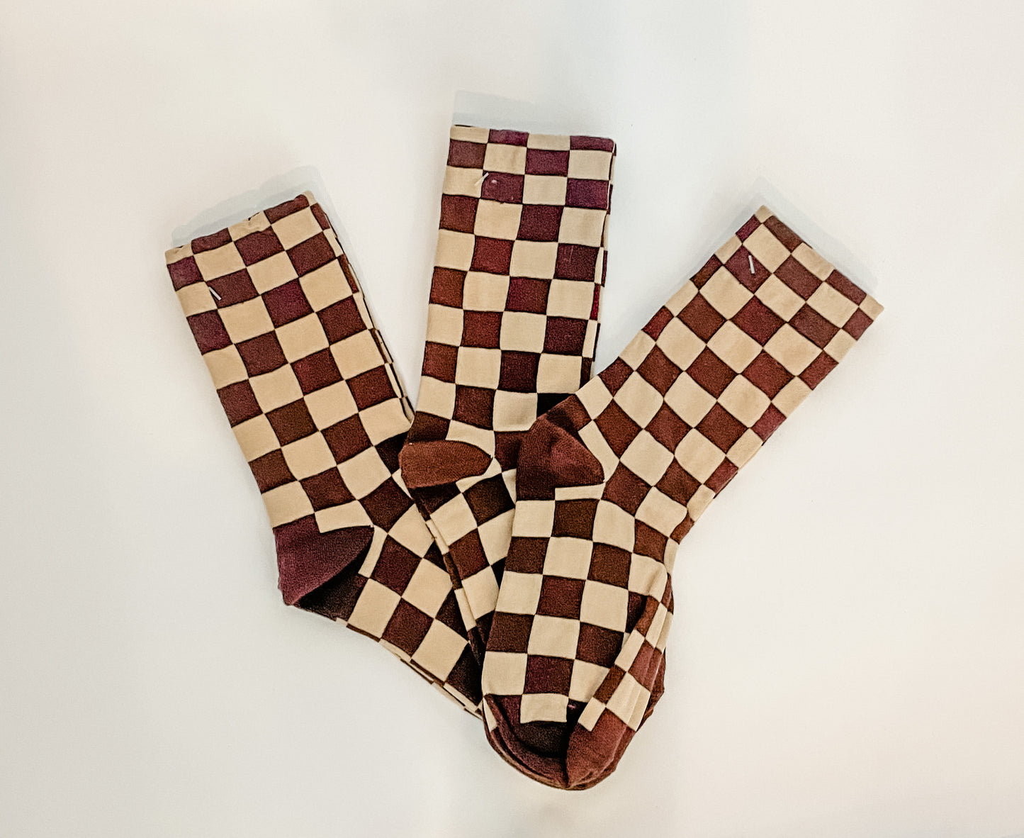 Brown Check Sock